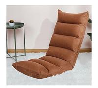 AEGCAOJH Silla de Piso con Respaldo, Silla de Piso Acolchada Ajustable, cojín cómodo con Respaldo, Silla de Piso para el hogar, Silla de Piso Plegable para meditación o juegosMarrón