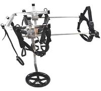 AEGCAOJH Silla de Ruedas para Mascotas, Silla de Ruedas para Perros, Soporte Completo Ajustable, Silla de Ruedas para Mascotas, 2 Ruedas, Carrito para Perros, Patas Delanteras y traseras, r