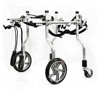 AEGCAOJH Silla de Ruedas para Perros Carro para Perros de Soporte Completo Ajustable con 5 Ruedas Silla de Ruedas para Mascotas Rehabilitación de Patas Delanteras y traseras para Perros DIS