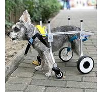 AEGCAOJH Silla de Ruedas para Perros Marco para Caminar Ajustable con Ruedas Scooter para Mascotas de 4 Ruedas para rehabilitación de Patas traseras Ayuda para la Movilidad de Mascotas para