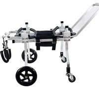 AEGCAOJH Silla de Ruedas para Perros, Silla de Ruedas para Perros de 4 Ruedas, Carrito Ajustable de Acero Inoxidable, Silla de Ruedas para Gatos, rehabilitación de Patas traseras para masco