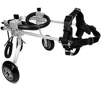 AEGCAOJH Silla de Ruedas para Perros, Silla de Ruedas para Perros, Estructura para Caminar asistida por Patas traseras, Carrito Ajustable de Acero Inoxidable para rehabilitación de Mascotas