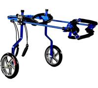 AEGCAOJH Silla de Ruedas para Perros, Silla de Ruedas para Perros, Marco para Caminar asistido de Aluminio Ajustable, Soporte para discapacitados, Patas traseras, Carrito para Mascotas, 2 r