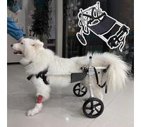 AEGCAOJH Silla de Ruedas para Perros Silla de Ruedas para Perros para Patas traseras, Carrito para Mascotas de 2 Ruedas Mediano Grande, Silla de Ruedas para Perros Grandes para Artritis, di