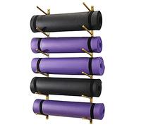 AEGCAOJH Soporte de Almacenamiento para Rodillos de Espuma y esterillas de Yoga, 6 Capas, Organizador de toallero de Metal Colgante, Estante de Gran Capacidad para esterillas de Yoga, Sala