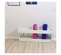 AEGCAOJH Soporte de Madera Resistente para Esterilla de Yoga, Organizador de Almacenamiento de 7 Rejillas para esterillas de Pilates para el hogar, el Gimnasio o el Estudio de Yoga, Estante