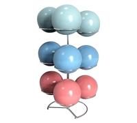 AEGCAOJH Soporte de Metal para Pelotas de Yoga, Estante de Almacenamiento Grande de 1 Capa para Pelotas de Estabilidad, Organizador de Equipos de Ejercicio para Estudios de Yoga y gimnasios