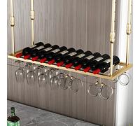 AEGCAOJH Soporte para Copas de Vino Colgante, Estante para Botellas de Vino de Estilo Moderno, Estante Decorativo para el Techo para Bares, restaurantes, cocinas, Soporte para Copas de Vino