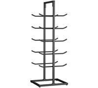 AEGCAOJH Soporte para Esterilla de Yoga de Doble Cara: Capacidad para 10 o 20 esterillas, Soporte Independiente para Almacenamiento de Rodillos de Espuma, Marco de Hierro Negro, Blanco y do