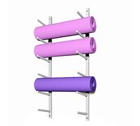 AEGCAOJH Soporte para Esterilla de Yoga, Estante de Almacenamiento de Pared para Esterilla de Yoga, Estante de Almacenamiento para esterillas de Gimnasio en casa, Soporte para Esterilla de