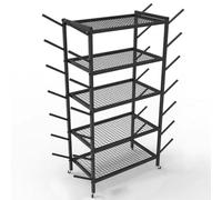 AEGCAOJH Soporte para Esterilla de Yoga Independiente, Organizador de Almacenamiento de Equipo de Entrenamiento de 5 Capas, Soporte móvil, Organizador de Rodillos de Espuma para colchonetas