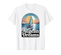 Aegean Dreams - Diseño de velero y amanecer de la isla griega Camiseta