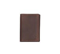 Aegis - Cartera delgada de cuero para hombre, 100% piel auténtica, ultrafina, diseño minimalista Charlie Brown para tarjetas y dinero en efectivo, Brown, L4.133858,W2.95276, Minimalista