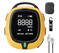 AEGTEST AGT-2000 Detector Portátil de Monóxido de Carbono para Viajes, 240 H en Espera, Detector CO con Alertas Audibles y Visuales, Recargable, con Linterna de Emergencia Integrada