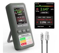AEGTEST HOUND-1011S Detector de radón portátil, Sensor de Alta precisión para el hogar, Ligero, Alarmas sonoras y visuales, Monitoreo a Largo Plazo, Probador de radón fácil de Usar en pCi/L o Bq/m³