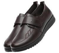 AEHO Zapatillas Personas Mayores Zapatos sin Cordones ortopédicos con colchón de Aire Zapatos con cojín de Aire para Mujer Zapatillas ortopédicas,Marrón,36/230mm