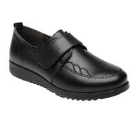 AEHO Zapatos Ancho Especial Mujer Cuero PU Air Cushion Slip On Walking Shoes Zapatillas ortopédicas para Mujer sin Cordones ortopédicos con colchón de Aire,Negro,42/260mm