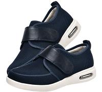 AEHO Zapatos Hombre Ancho Especial Deportivas Zapatillas Running Deporte Caminar Comodos Zapato de Salud Stretch 10 Pies Delicados Diabéticos y Posoperatorios Antibacteriano,Azul,41 EU