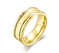 Aeici - Anillo de boda para hombre, anillo de 8 mm, acabado mate, anillo para hombre, titanio, one size, Metal