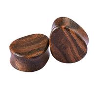 Aeici - Esparcidor de orejas, dilatador de oreja, madera, 2 piezas, esparcidor, oreja, forma de lágrima, No Gemstone
