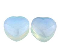 Aeici - Esparcidor de orejas, dilatador de orejas, tapón de piedra, 2 piezas, dilatador de oreja, tapón transparente, corazón, No Gemstone