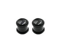 Aeici - Esparcidor de orejas, tapón de túnel acrílico, 2 piezas, esparcidor de orejas, color negro, No Gemstone