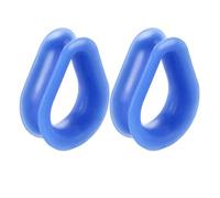 Aeici Juego de 2 piercings de túnel, dilatadores de túnel, de silicona, color azul, sin piedra