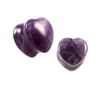 Aeici Orejas de túnel de 6-16 mm, dilatadores para las orejas, 2 unidades, dilatadores Lobo, piedra púrpura, corazón, Sin circonitas