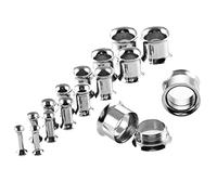 Aeici Plug Oreja, Túnel Y Enchufe Oreja INOX 16 Piezas Extensor Oreja Aro Forma, No Gemstone
