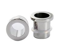 Aeici Túnel Piercing, dilatadores para lóbulo túnel de acero 2 piezas tapones pendientes plata aro, No Gemstone
