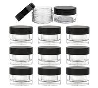 AEIOPRS 10 pcs Envases para Cosmetica Contenedores Cosmético de Viaje Mini Tarro Transparente Muestra de Almacenamiento de Maquillaje para Bálsamo Labial Crema Polvos Sombras de Ojos