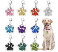 AEIOPRS 10 Pcs marcadores de ganchillo esmalte patas de perro removibles encantos de bloqueo para tejer tejer coser acolchar 10 estilos