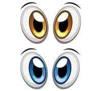 AEIOPRS 2 Pares de Ojos para Robot Aspirador Cortacésped o Coche Pegatina Autoadhesiva Divertida y Resistente a la Intemperie