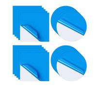 AEIOPRS 20 Pcs Autoadhesivo Parche de Reparación PVC para Piscina, Cama de Agua, Colchón de Aire 7 * 7 cm 10 Cuadrados 10 Redondos