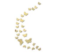 AEIOPRS 25 pcs Adhesivo de pared con espejo de mariposa adhesivo acrílico decoración de pared 3D diseño de moda artística decoración de pared DIY dormitorio sala de estar