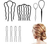 AEIOPRS 6 Pcs Peines Laterales de en Forma de U para Cabello Accesorios de Pelo Metálicos para Mujeres y Niñas