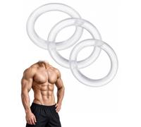 AEIOPRS Anillos de Silicona para Hombre, Pack x3 Triple Entrelazado Transparente, Silicona Hipoalergénica, Soporte Ergonómico para Mayor Duración y Placer Compartido.