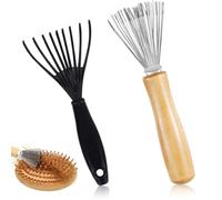AEIOPRS Juego de 2 Limpiadores de Peine y Cepillo de Limpieza para Peines Para eliminar el polvo la suciedad y las pelusas del cabello