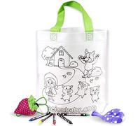 aeioubaby.com Bolsas para Colorear | 25 Bolsas Individuales con 5 Ceras de Colores y Globo | Regalo niños Fiestas y cumpleaños