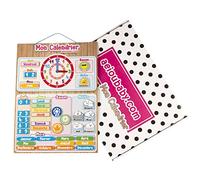 aeioubaby.com Calendario magnético Infantil con Reloj | Juego Educativo para Aprender Hora y Fecha | Calendario para niños 43x32cm para Pared o Nevera | Caja Regalo, Ideal para Aula (Francés)
