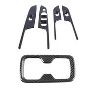 AEIOUPMMA 1 Juego de Soporte para Vaso de Agua Delantero de Coche de plástico y Fibra de Carbono, Cubierta para Marco de Interruptor de elevación de Ventana, Panel embellecedor, Accesorios Adhesivos