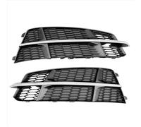 AEIOUPMMA 1 par de Rejillas de luz antiniebla para Parachoques Delantero de Coche con Tira cromada para Audi A6 C7 S-Line S6 2015-2018