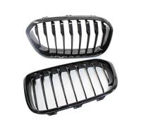 AEIOUPMMA 1 par de Rejillas de radiador Delanteras para automóvil Serie 1, Rejilla Superior de Malla ABS Negra Brillante para BMW F20 F21 2015 2016 2017 2018 2019