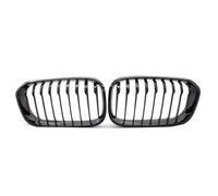 AEIOUPMMA 1 par de Rejillas de radiador Delanteras para automóvil Serie 1, Rejilla Superior de Malla ABS Negra Brillante para BMW F20 F21 2015 2016 2017 2018 2019