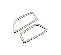 AEIOUPMMA 2 Estilos de Pegatinas Protectoras para Rejilla de ventilación Delantera del Interior del Coche para Renault Koleos y Samsung QM6 2016 2017 2018, Accesorios (Acero Inoxidable)
