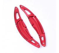 AEIOUPMMA 2 Piezas de extensión de Palanca de Cambios para Volante de Coche de Aluminio, Pegatinas para Palanca de Cambios para Porsche Panamera Macan Cayenne 92A 911(Red)