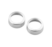AEIOUPMMA 2 Piezas/Juego Accesorios para Coche Sedán ST AC Control Calor Interruptor Perilla Cubierta Anillo embellecedor para Ford Focus 3 MK3 2014 2015 2016 2017(Silver)
