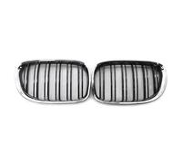 AEIOUPMMA 2X Parrilla Delantera para automóvil con Marco Cromado y Rejilla de Rejilla Negra Brillante Serie 7 para BMW F02 F01 F03 730 740Li 750Li xDrive 2009 2010 2011 2012