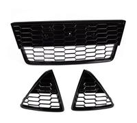 AEIOUPMMA 3 Rejillas Inferiores para Parachoques Delantero de Coche con diseño de Panal para Ford Focus 2012 2013 2014