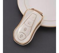 AEIOUPMMA Carcasa de TPU para Mando a Distancia de Coche, Funda para Llavero para Geely Tugella 2020 Boyue Atlas Pro Gili New Emgrand GS X6 SUV EC7 Accesorios (Blanco)